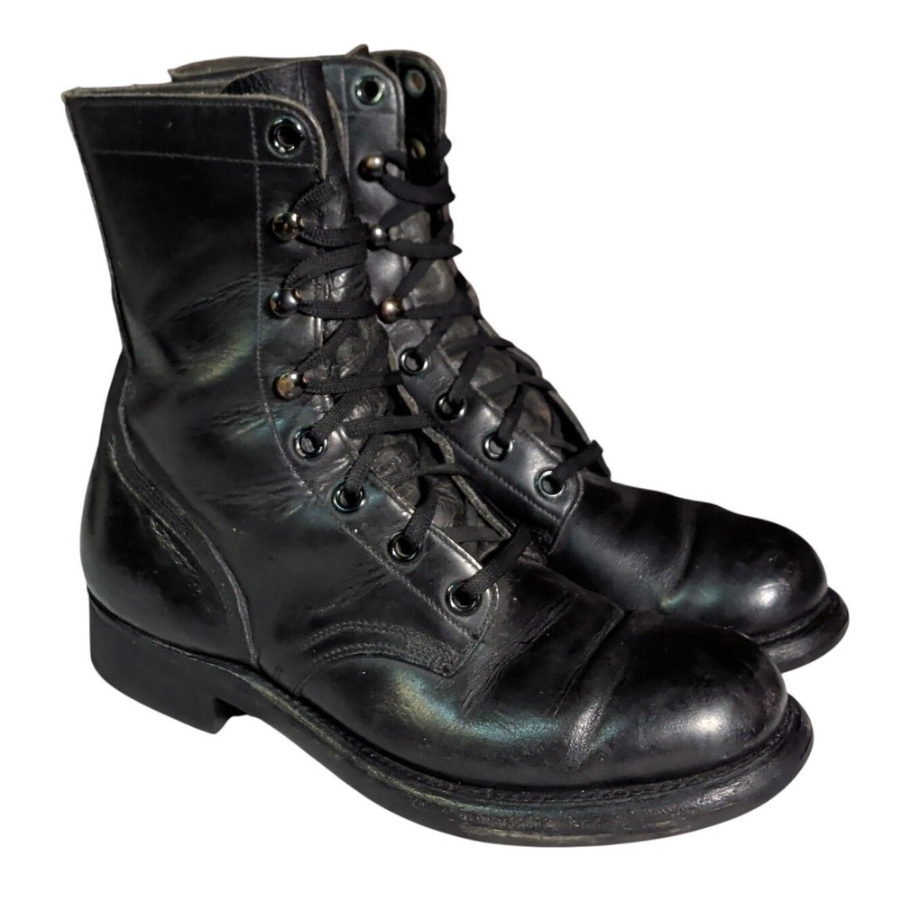Vietnam Era Leather Combat Boots Mens Size 7N Biltrite Griplug Soles USA Utility